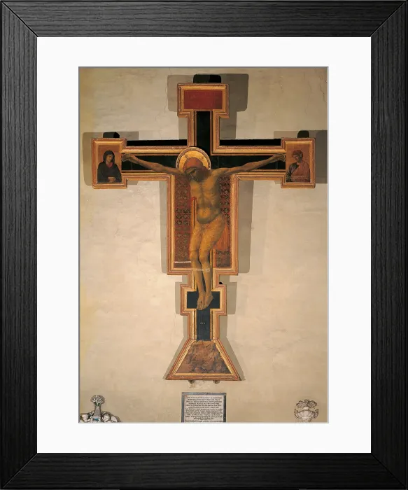 Framed Print : Crucifix, by Giotto, 1297 - 1300, 13th Century, panel, - Italy, Tuscany, Florence, Santa Maria Novella Basilica. All Framed Print : Crucifix, by Giotto, 1297 - 1300, 13th Century, panel, - Italy, Tuscany, Florence, Santa Maria Novella Basilica. All