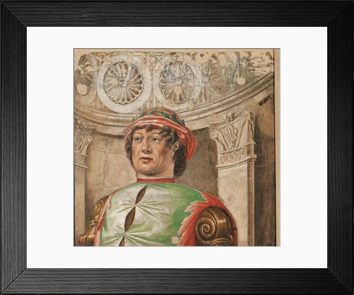 Framed Print : Man in Armor, by Donato di Pascuccio di Antonio known as Bramante, 1480 about, 15th Century, fresco torn down, cm 120 x 115 - Italy, Lombardy, Milan, Brera Art Gallery. All