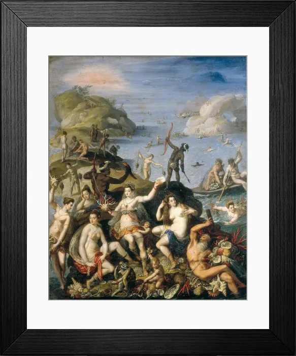 Framed Print : ZUCCHI, Jacopo (1551-1589). Allegory of the Discovery of America. 2nd halft 16th c. Oil on canvas. ITALY. Rome. Borghese Gallery and Museum