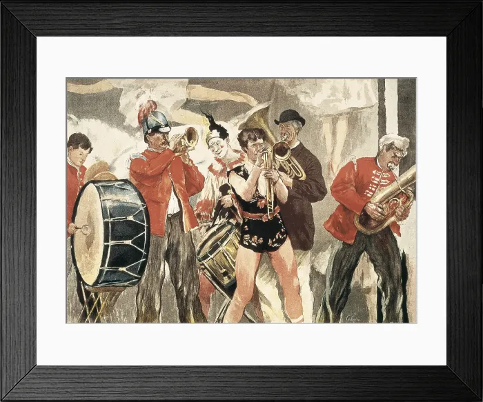 Framed Print : RAFFAELLI, Jean Franois (1850-1924). The Orchestra of the Circus. 1888-1889. Watercolour. - BeBa / Iberfoto / Everett Collection (341193)**US SALES ONLY** Framed Print : RAFFAELLI, Jean Franois (1850-1924). The Orchestra of the Circus. 1888-1889. Watercolour. - BeBa / Iberfoto / Everett Collection (341193)**US SALES ONLY**