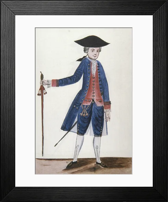 Framed Print : MARTiNEZ COMPAnoN Y BUJANDA, Baltasar Jaime (1735-1797). Trujillo del Peru en el siglo XVIII. 1782 - 1785. Vol. 1. Series depicting civilian and military costumes Framed Print : MARTiNEZ COMPAnoN Y BUJANDA, Baltasar Jaime (1735-1797). Trujillo del Peru en el siglo XVIII. 1782 - 1785. Vol. 1. Series depicting civilian and military costumes