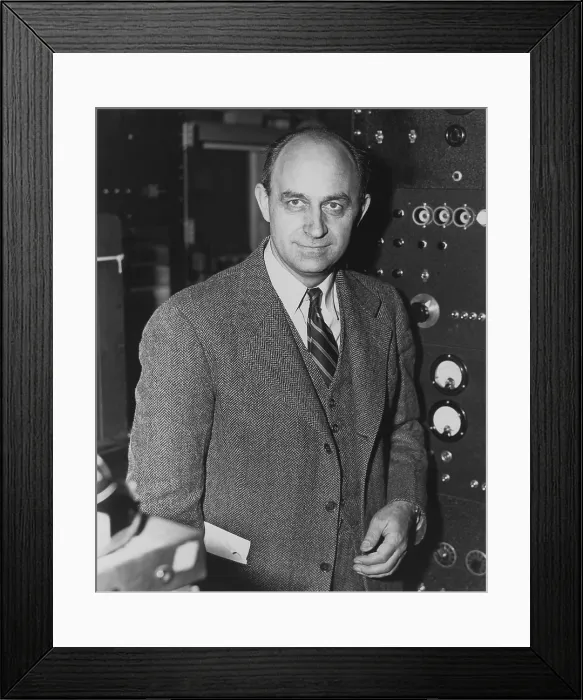 Framed Print : Enrico Fermi, Italian born physicist, received the 1938 Nobel Prize in physics