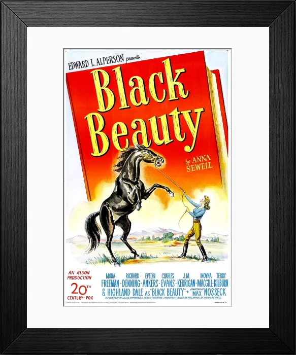 Framed Print : BLACK BEAUTY, US poster, Mona Freeman, 1946. 20th Century Fox, TM & Copyright / courtesy Everett Collection