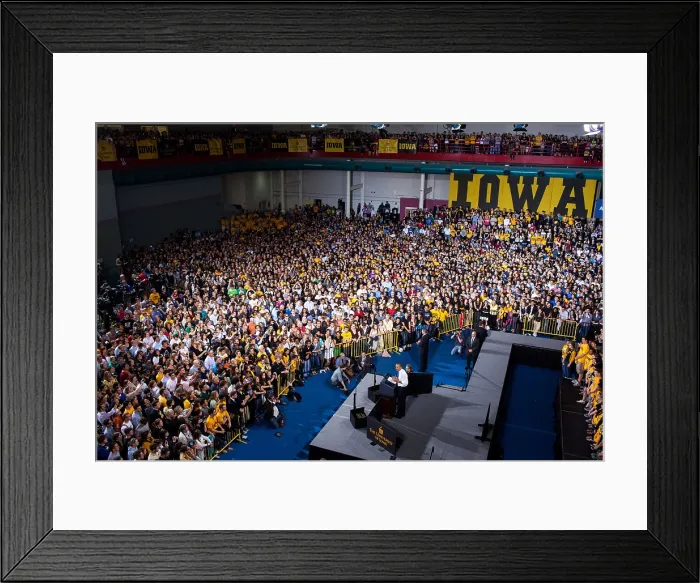 Framed Print : President Barack Obama speaks on student loan interest rates. University of Iowa Field House, April 25, 2012. (BSLOC_2015_3_20) Framed Print : President Barack Obama speaks on student loan interest rates. University of Iowa Field House, April 25, 2012. (BSLOC_2015_3_20)