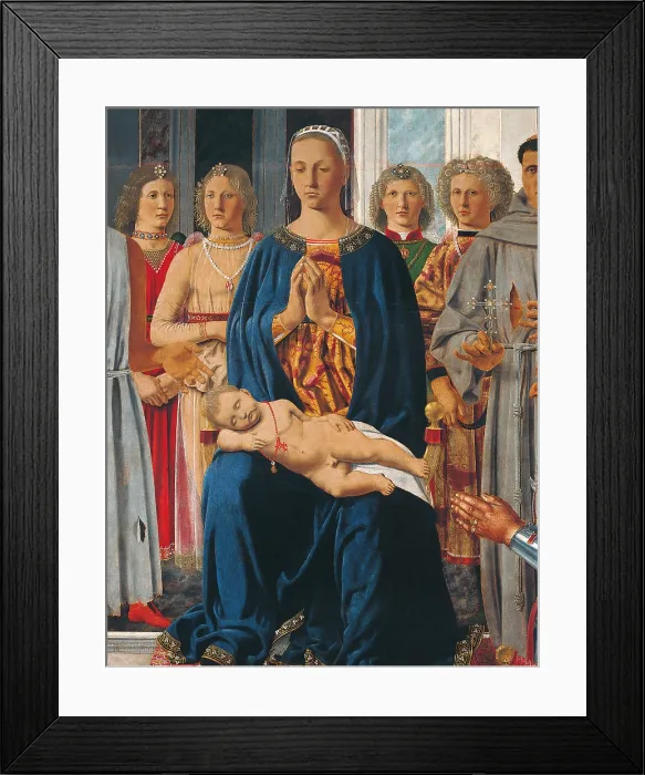 Framed Print : Montefeltro Altarpiece, by Pietro di Benedetto dei Franceschi known as Piero della Francesca, 1472 - 1474, 15th Century, oil and tempera on panel, cm 248 x 170 - Italy, Lombardy