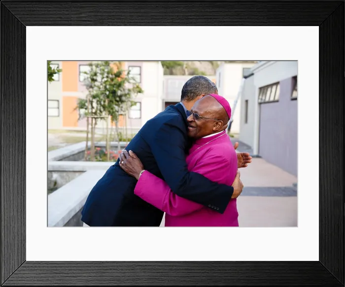 Framed Print : President Barack Obama greets Archbishop Desmond Tutu. At the Desmond Tutu HIV Foundation Youth Centre in Cape Town, South Africa, June 30, 2013 Framed Print : President Barack Obama greets Archbishop Desmond Tutu. At the Desmond Tutu HIV Foundation Youth Centre in Cape Town, South Africa, June 30, 2013
