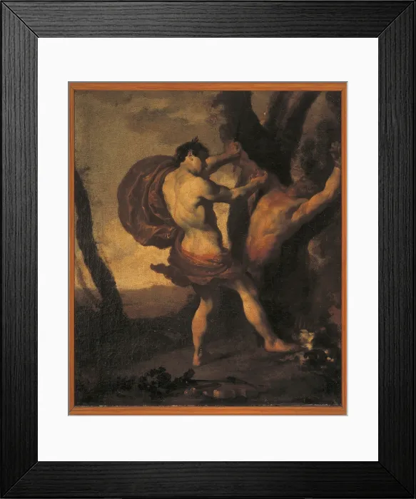 Framed Print : Apollo and Marsyas, by Johann Liss, 17th Century, canvas, cm 58 x 48 - Italy, Veneto, Venice, Accademia Art Galleries. All Framed Print : Apollo and Marsyas, by Johann Liss, 17th Century, canvas, cm 58 x 48 - Italy, Veneto, Venice, Accademia Art Galleries. All