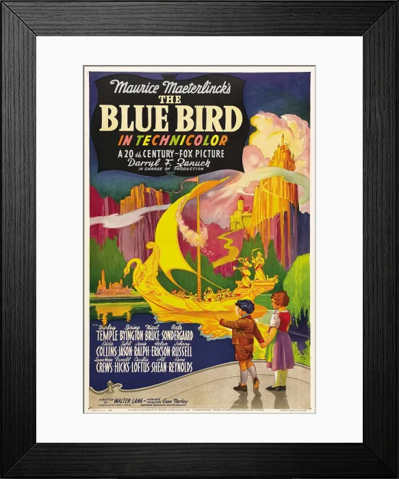 Framed Print : THE BLUE BIRD, poster art, 1940, TM and Copyright 20th Century Fox Film Corp. All rights reserved. / courtesy Everett Collection Framed Print : THE BLUE BIRD, poster art, 1940, TM and Copyright 20th Century Fox Film Corp. All rights reserved. / courtesy Everett Collection