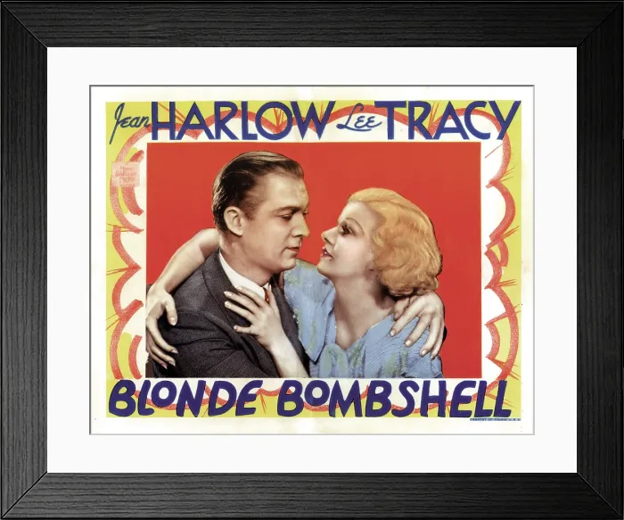 Framed Print : BOMBSHELL, (aka BLONDE BOMBSHELL), from left, Lee Tracy, Jean Harlow, 1933