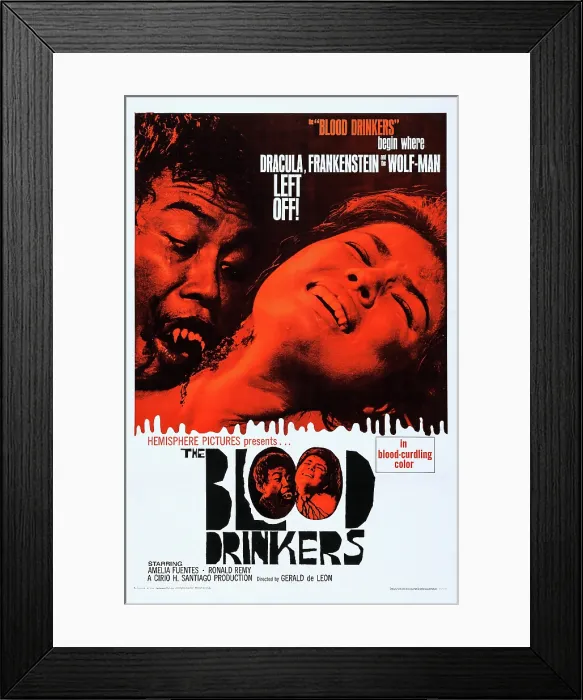Framed Print : THE BLOOD DRINKERS, (aka BLOOD IS THE COLOR OF NIGHT, aka KULAY DUGO ANG GABI), US poster, 1964 Framed Print : THE BLOOD DRINKERS, (aka BLOOD IS THE COLOR OF NIGHT, aka KULAY DUGO ANG GABI), US poster, 1964
