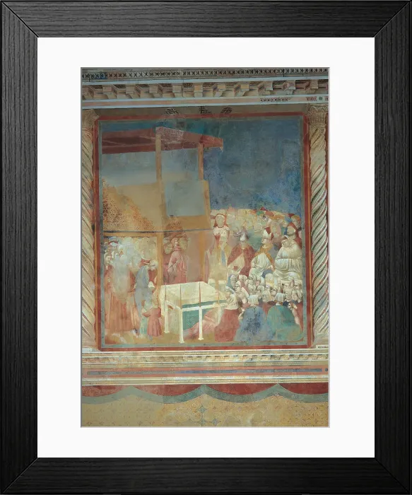 Framed Print : The Canonization of St Francis, by Giotto, 1300 - 1300, 14th Century, fresco, 270 x 263 - Italy, Umbria, Perugia, Assisi, Upper Basilica of San Francesco, nave. All Framed Print : The Canonization of St Francis, by Giotto, 1300 - 1300, 14th Century, fresco, 270 x 263 - Italy, Umbria, Perugia, Assisi, Upper Basilica of San Francesco, nave. All