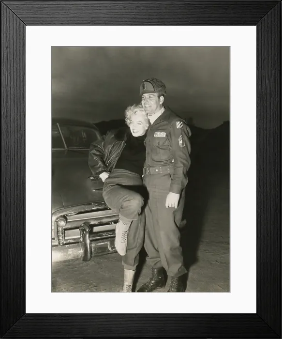 Framed Print : Marilyn Monroe poses with a U.S. soldier in Korean during her USO Tour. Ca. Feb. 18-22, 1954. (BSLOC_2014_13_208) Framed Print : Marilyn Monroe poses with a U.S. soldier in Korean during her USO Tour. Ca. Feb. 18-22, 1954. (BSLOC_2014_13_208)