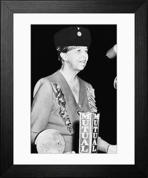 Framed Print : Eleanor Roosevelt speaking at Waldorf Astoria Hotel. New York. Nov. 16, 1943. (BSLOC_2013_5_178) Framed Print : Eleanor Roosevelt speaking at Waldorf Astoria Hotel. New York. Nov. 16, 1943. (BSLOC_2013_5_178)