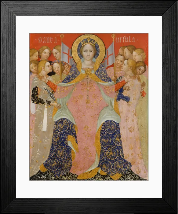 Framed Print : SAINT URSULLA AND HER MAIDENS, by Niccolo di Pietro, 1410, Italian Renaissance painting Framed Print : SAINT URSULLA AND HER MAIDENS, by Niccolo di Pietro, 1410, Italian Renaissance painting