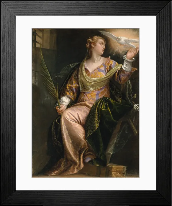 Framed Print : ST. CATHERINE OF ALEXANDRIA IN PRISON, by Paolo Veronese, 1580-85, Italian Renaissance painting