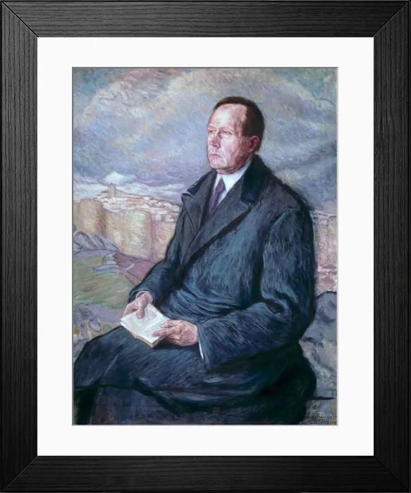 Framed Print : ECHEVARRIA Y ZURICALDAY, Juan de (1875-1931). Portrait of Azorin. 1922. Oil on canvas. - Iberfoto / Everett Collection (342851)**US SALES ONLY**