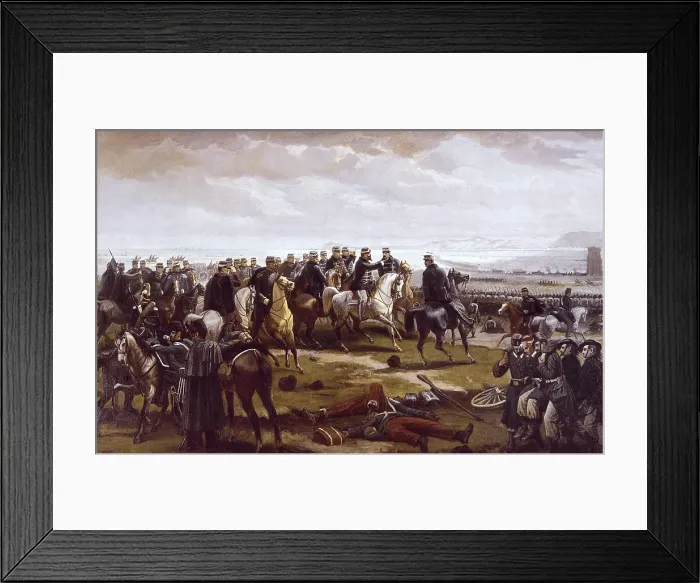 Framed Print : Unification of Italy. Second World of Independence (1859-1861). Passaggio del Garigliano Octuber 31st 1860. Expedition of the Thousand (Italian Spedizione dei Mille) of Garibaldi