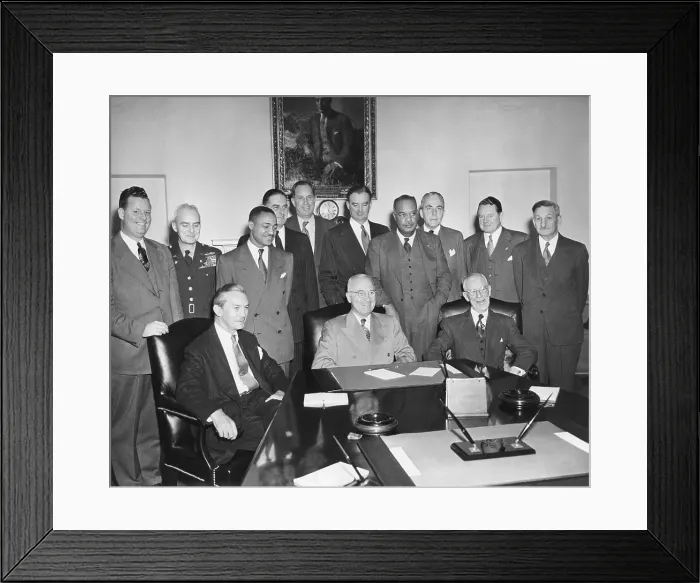Framed Print : Pres. Truman desegregated the U.S. Military with Executive Order 9981, on July 26, 1948
