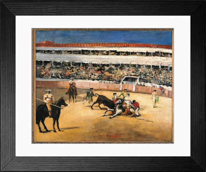 Framed Print : Bullfight, by Edouard Manet, 1865 - 1866 about, 19th Century, oil on canvas, cm 90 x 110, 5 - France, Ile de France, Paris, Muse dOrsay, RF1976-8. All