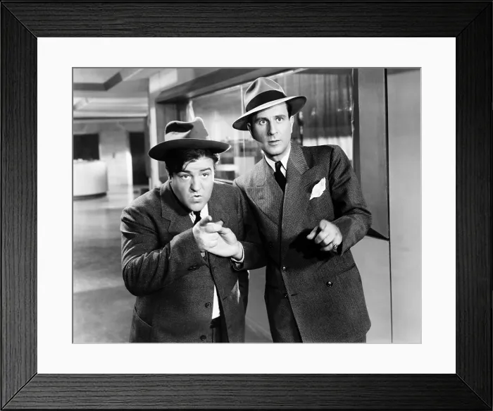 Framed Print : WHO DONE IT?, from left: Lou Costello, Bud Abbott, 1942 Framed Print : WHO DONE IT?, from left: Lou Costello, Bud Abbott, 1942