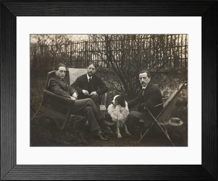 Framed Print : Modern artist brothers, Marcel Duchamp, Raymond Duchamp-Villon and Jacques Villon, 1913-14