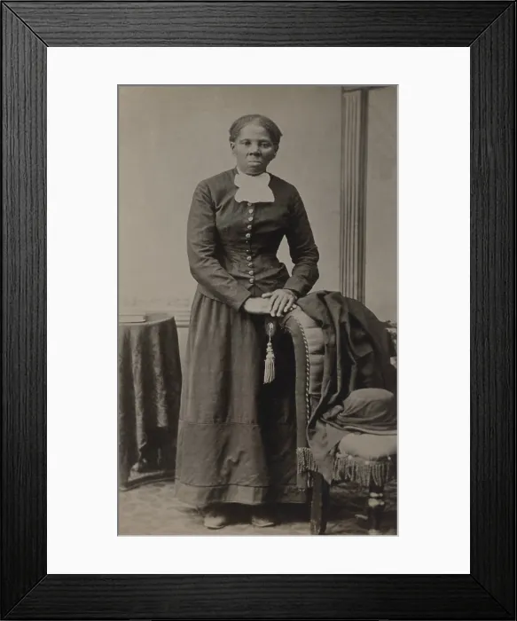 Framed Print : Harriet Tubman, photograph by Harvey B. Lindsley, of Auburn, New York. It was taken between 1871 and 1876, when Tubman was about 50 years old Framed Print : Harriet Tubman, photograph by Harvey B. Lindsley, of Auburn, New York. It was taken between 1871 and 1876, when Tubman was about 50 years old