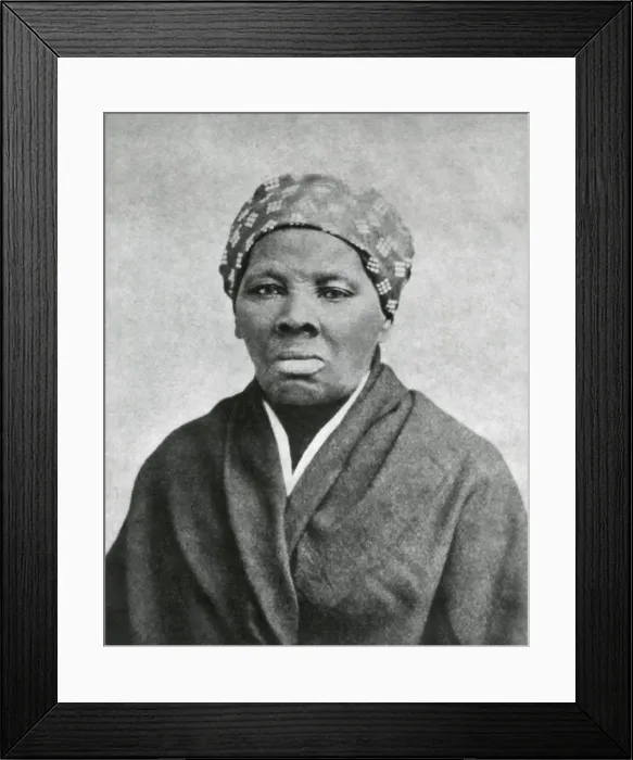 Framed Print : Harriett Tubman was born to enslaved parents in eastern Maryland in 1822. In 1849 she fled to Philadelphia and made contact with abolitionists and the Underground Railroad