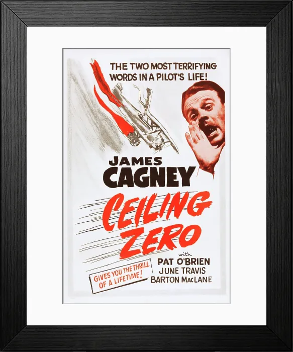 Framed Print : CEILING ZERO, US poster art, James Cagney, 1936