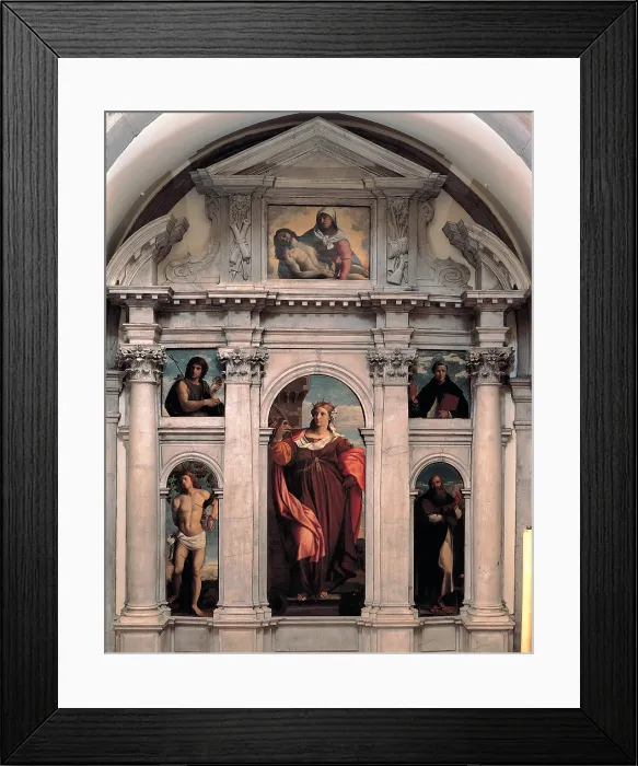Framed Print : Negretti Jacopo known as Palma the Elder, Polyptych of St Barbara, 1524 - 1525, 16th Century, panel, Italy, Veneto, Venice, Santa Maria Formosa Church Framed Print : Negretti Jacopo known as Palma the Elder, Polyptych of St Barbara, 1524 - 1525, 16th Century, panel, Italy, Veneto, Venice, Santa Maria Formosa Church