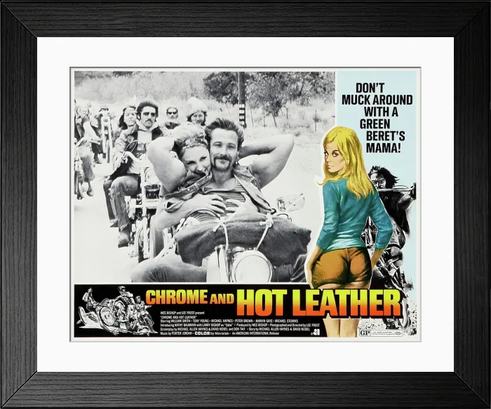 Framed Print : CHROME AND HOT LEATHER, Kathrine Baumann (right), 1971 Framed Print : CHROME AND HOT LEATHER, Kathrine Baumann (right), 1971
