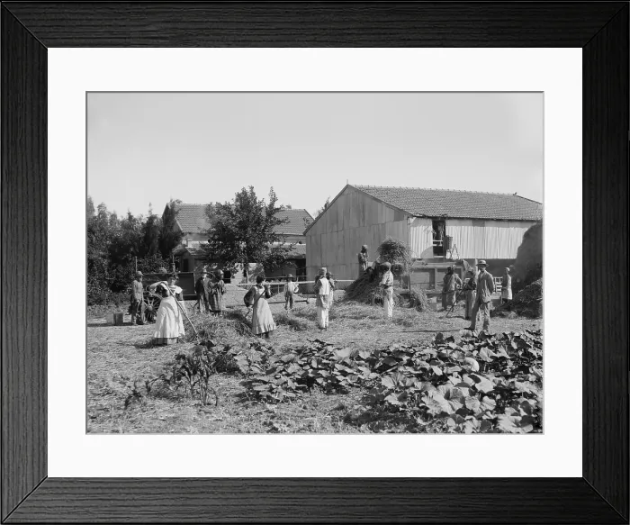 Framed Print : Group portrait of members of a Jewish kibbutz, in Palestine. Ca. 1920-39