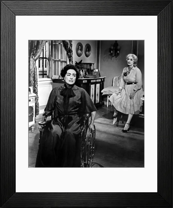Framed Print : WHAT EVER HAPPENED TO BABY JANE?, Joan Crawford, Bette Davis, 1962