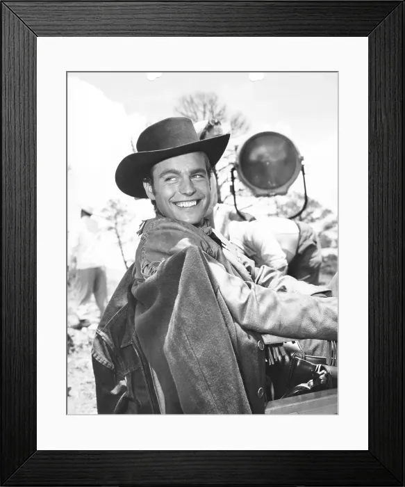 Framed Print : WHITE FEATHER, Robert Wagner, on location in Durango, Mexico, 1955, TM and copyright 20th Century Fox Film Corp. All rights reserved / Courtesy Everett Collection Framed Print : WHITE FEATHER, Robert Wagner, on location in Durango, Mexico, 1955, TM and copyright 20th Century Fox Film Corp. All rights reserved / Courtesy Everett Collection
