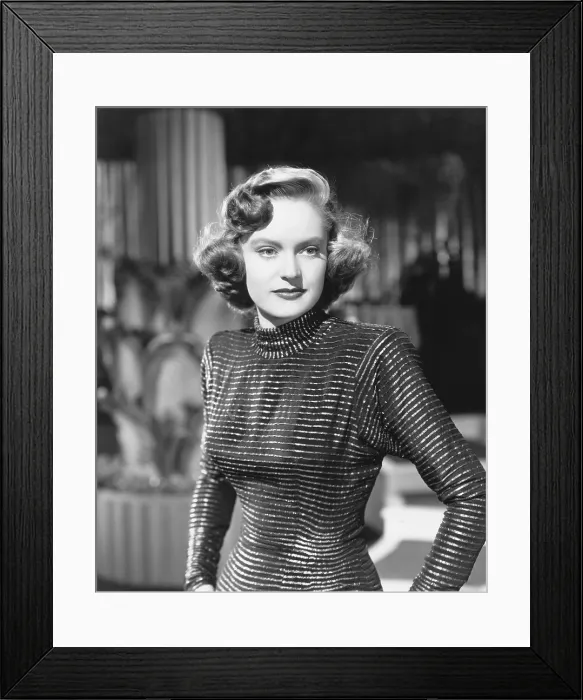 Framed Print : WHIPLASH, Alexis Smith, in a dress by Milo Anderson, 1948 Framed Print : WHIPLASH, Alexis Smith, in a dress by Milo Anderson, 1948
