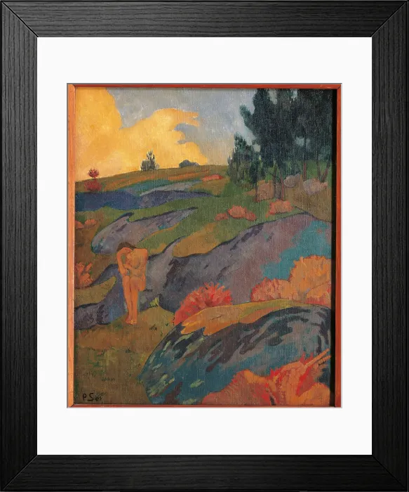 Framed Print : Breton Eve, or Melancholy, by Paul Srusier, 1891 about, 19th Century, oil on canvas, cm 72, 3 x 58, 4 - France, Ile de France, Paris, Muse dOrsay, RF1981-5. All