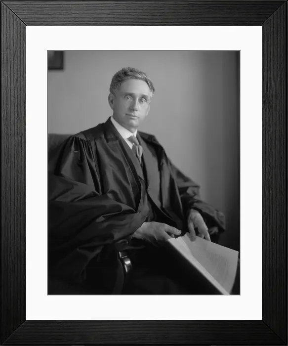 Framed Print : Louis Brandeis, was appointed to the U.S. Supreme Court by Woodrow Wilson in 1916. He was the first Jew to service on the nation's highest court. (BSLOC_2013_8_61)