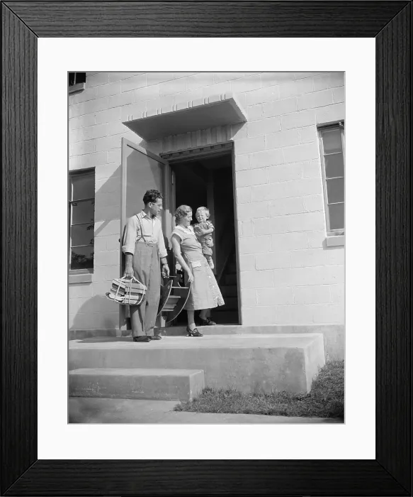 Framed Print : Family moving into their new home at Greenbelt, Maryland, a New Deal planned community, Oct. 1937 Framed Print : Family moving into their new home at Greenbelt, Maryland, a New Deal planned community, Oct. 1937
