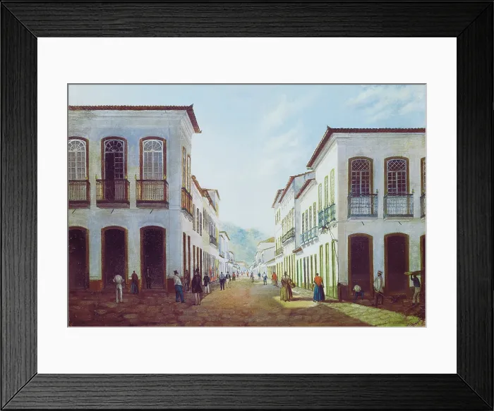 Framed Print : A street of Desterro, Brazil'. Oil. BRAZIL. Rio de Janeiro. National Museum of Fine Arts. - BeBa / Iberfoto / Everett Collection (345814)**US SALES ONLY** Framed Print : A street of Desterro, Brazil'. Oil. BRAZIL. Rio de Janeiro. National Museum of Fine Arts. - BeBa / Iberfoto / Everett Collection (345814)**US SALES ONLY**