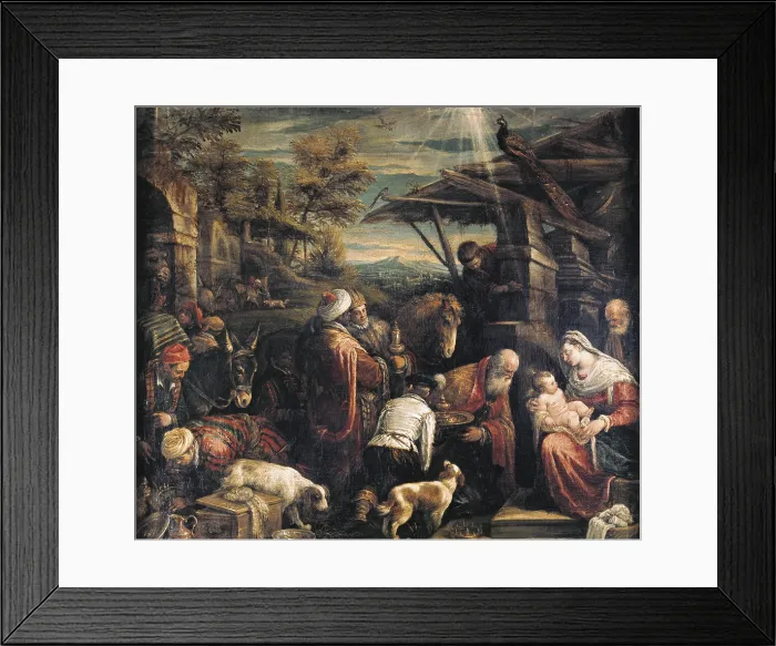 Framed Print : BASSANO, Francesco (1540-1592). The Adoration of the Magi. 2nd half 16th c. Renaissance art. Cinquecento. Oil on canvas. SPAIN. Madrid. Prado Museum Framed Print : BASSANO, Francesco (1540-1592). The Adoration of the Magi. 2nd half 16th c. Renaissance art. Cinquecento. Oil on canvas. SPAIN. Madrid. Prado Museum
