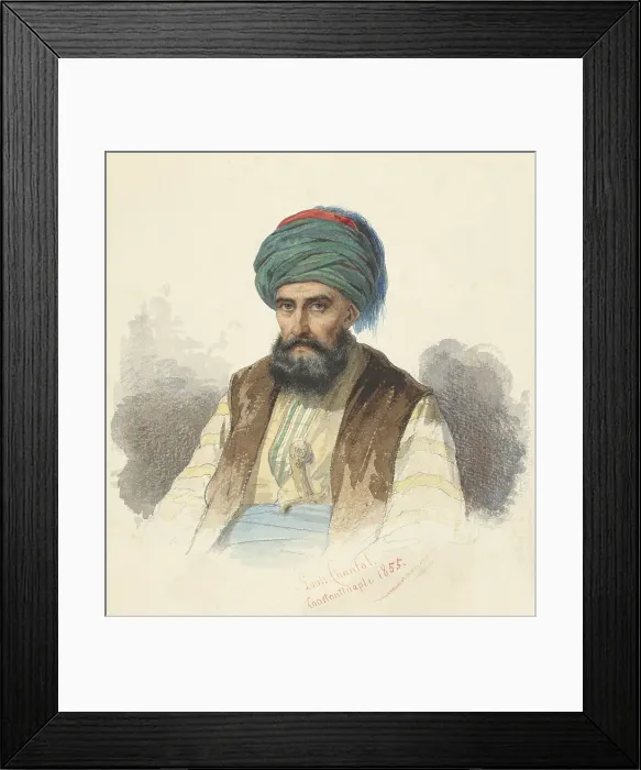 Framed Print : Seated Turk with a Dagger in his Belt, Louis Chantal, 1855, European watercolor painting (BSLOC_2016_2_191) Framed Print : Seated Turk with a Dagger in his Belt, Louis Chantal, 1855, European watercolor painting (BSLOC_2016_2_191)