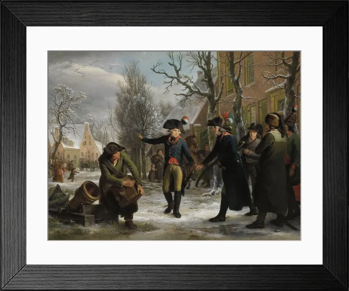 Framed Print : General Daendels ands Lieutenant-Colonel Krayenhoff, by Adriaan de Lelie and Egbert van Drielst, 1795, Dutch painting, oil on panel (BSLOC_2016_2_210)
