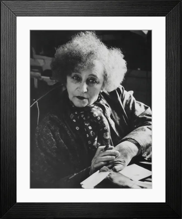 Framed Print : French novelist, Colette, who wrote realistically about womens negotiation and sensibilities about love and sensuality (BSLOC_2018_4_37)