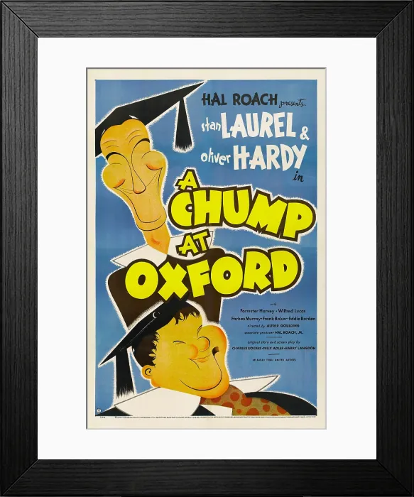 Framed Print : A CHUMP AT OXFORD, from top: Stan Laurel, Oliver Hardy, 1940 Framed Print : A CHUMP AT OXFORD, from top: Stan Laurel, Oliver Hardy, 1940