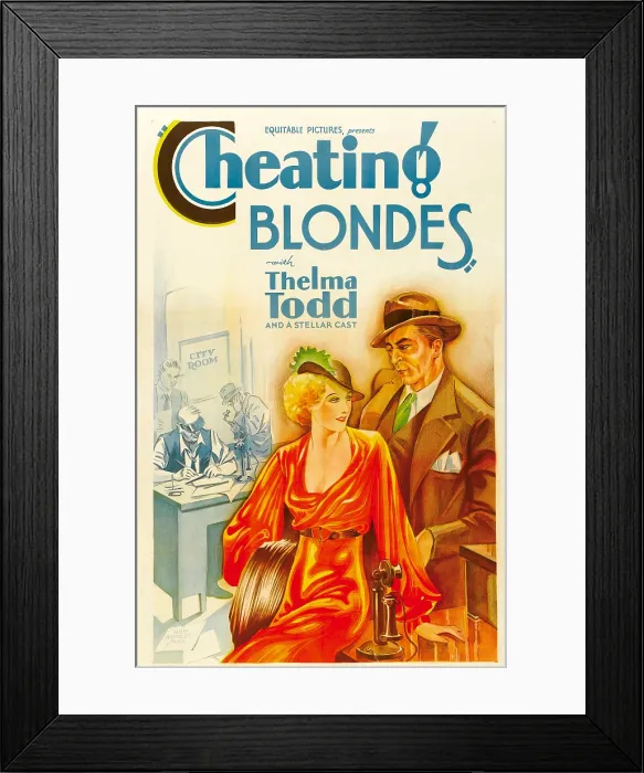 Framed Print : CHEATING BLONDES, left: Thelma Todd, 1933 Framed Print : CHEATING BLONDES, left: Thelma Todd, 1933