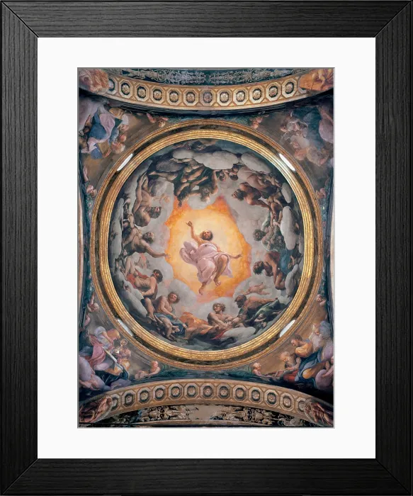 Framed Print : Allegri Antonio known as Correggio, The Vision of St John the Evangelist, the Evangelists and the Doctors of the Church, 1520 - 1524, 16th Century, fresco, Italy, Emilia Romagna Framed Print : Allegri Antonio known as Correggio, The Vision of St John the Evangelist, the Evangelists and the Doctors of the Church, 1520 - 1524, 16th Century, fresco, Italy, Emilia Romagna