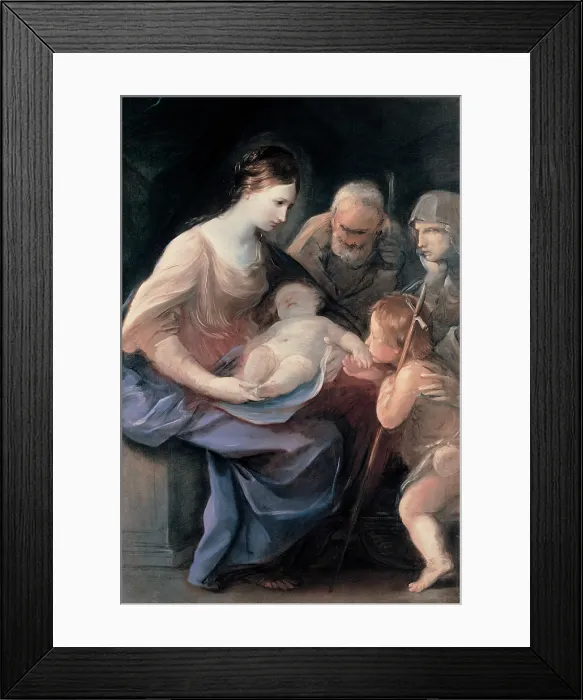Framed Print : Reni Guido, The Holy Family with St Elizabeth and St John the Baptist, 1640 - 1642, 17th Century, oil on canvas Framed Print : Reni Guido, The Holy Family with St Elizabeth and St John the Baptist, 1640 - 1642, 17th Century, oil on canvas