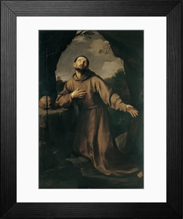 Framed Print : Reni Guido, St Francis in Ecstasy, 1621, 17th Century, oil on canvas, Italy, Campania, Naples, Girolamini Church, (555925) Everett CollectionMondadori Portfolio**US SALES ONLY**