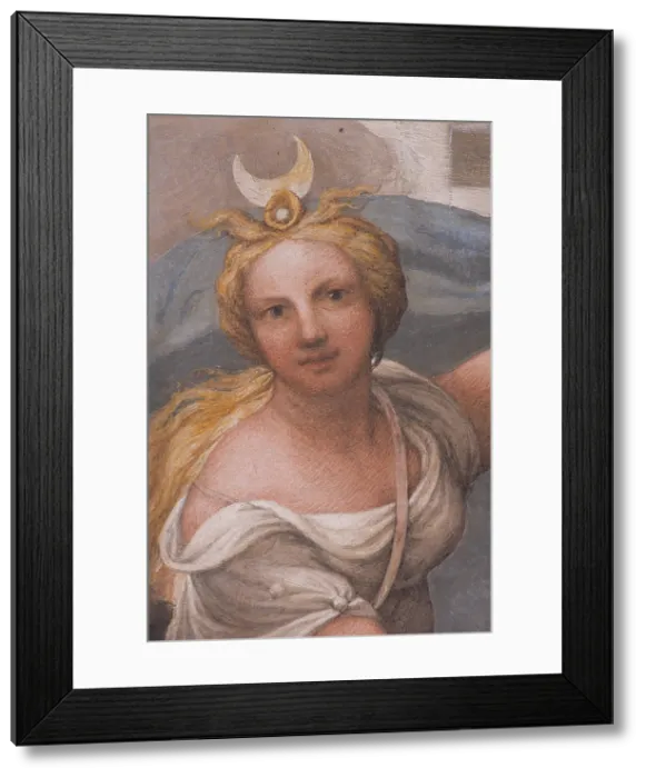 Framed Print : Allegri Antonio known as Correggio, Frescoes in the Camera della Badessa at the Convent of St Paolo in Parma, 1519, 16th Century, fresco, Italy, Emilia Romagna, Parma