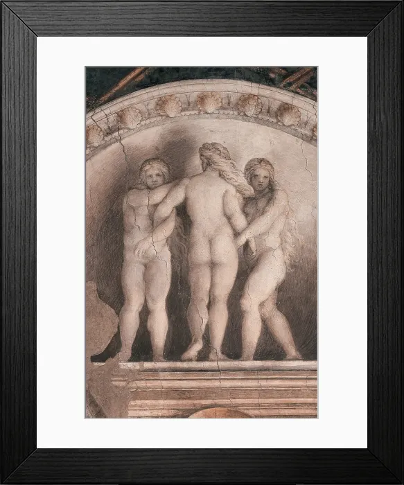 Framed Print : Allegri Antonio known as Correggio, Frescoes in the Camera della Badessa at the Convent of St Paolo in Parma, 1519, 16th Century, fresco, Italy, Emilia Romagna, Parma Framed Print : Allegri Antonio known as Correggio, Frescoes in the Camera della Badessa at the Convent of St Paolo in Parma, 1519, 16th Century, fresco, Italy, Emilia Romagna, Parma