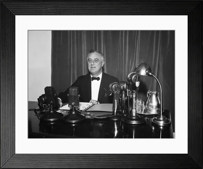Framed Print : President Roosevelt broadcasts his proposal to pack the Supreme Court, March 9, 1937 Framed Print : President Roosevelt broadcasts his proposal to pack the Supreme Court, March 9, 1937